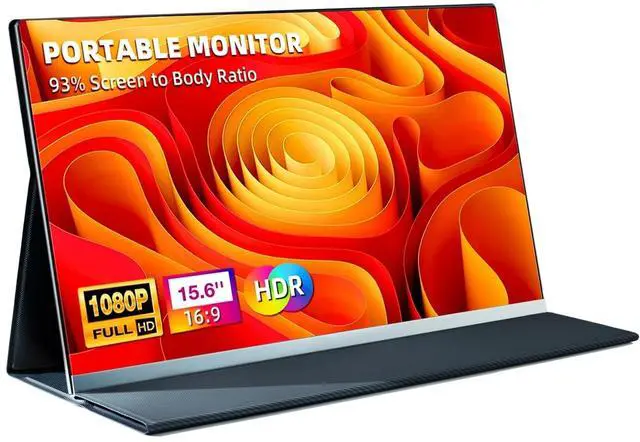 Main image of FORKA Portable Monitor, Laptop Screen Extender, 15.6" FHD HDR Display - HDMI USB-C External Monitor with Smart Cover for PC, Mac, Xbox, PS5