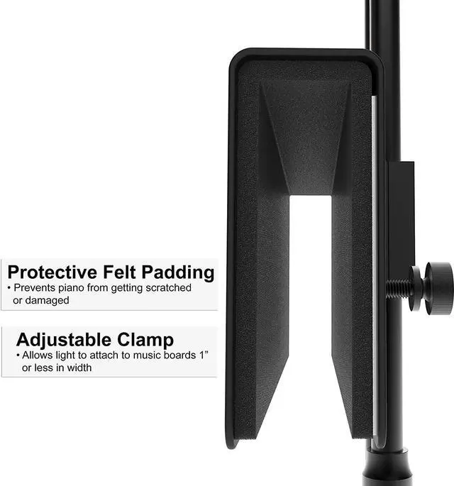 Alt view image 7 of 7 - Cocoweb 22" LED Grand Piano Light with Black and Brass Accents. Full Range Dimmer, LED Light, Adjustable Shades and Height