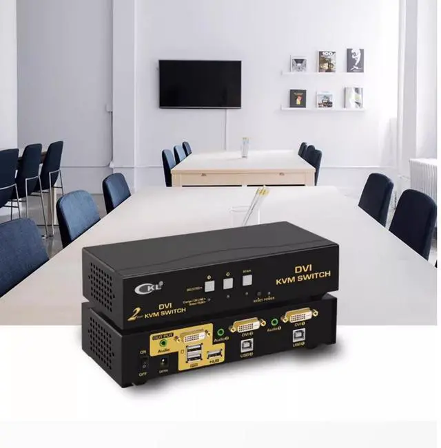 Alt view image 2 of 6 - DVI switcher, 2-in-1-out, KVM switcher, high-definition computer switcher, industrial switcher, CCL-92D