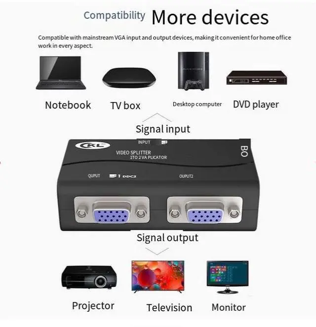 Alt view image 3 of 6 - DVI switcher, 2-in-1-out, KVM switcher, high-definition computer switcher, industrial switcher, CCL-92D