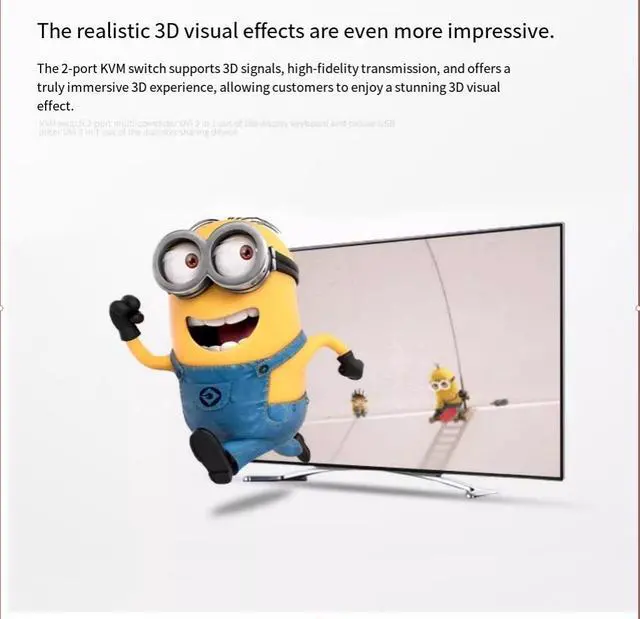 Alt view image 5 of 6 - DVI switcher, 2-in-1-out, KVM switcher, high-definition computer switcher, industrial switcher, CCL-92D