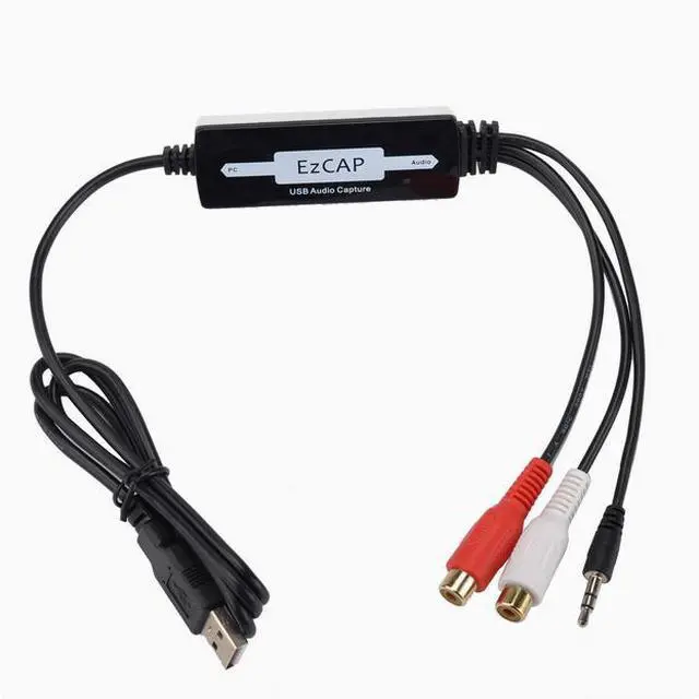 Main image of The USB audio capture card can capture both WAV and MP3 channels. It is a usb driverless sound card