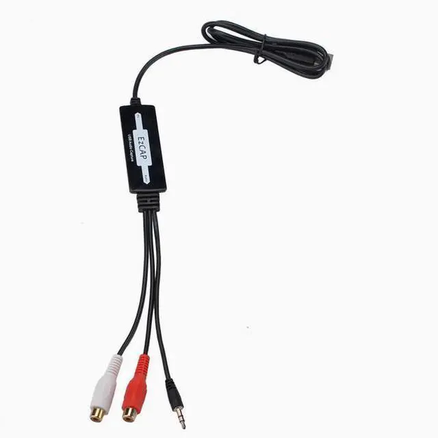 Alt view image 2 of 5 - The USB audio capture card can capture both WAV and MP3 channels. It is a usb driverless sound card