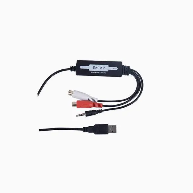 Alt view image 4 of 5 - The USB audio capture card can capture both WAV and MP3 channels. It is a usb driverless sound card