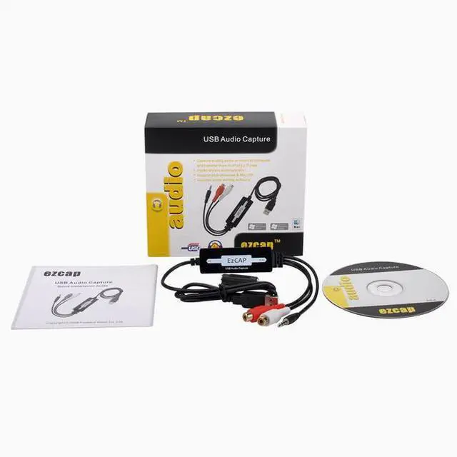 Alt view image 5 of 5 - The USB audio capture card can capture both WAV and MP3 channels. It is a usb driverless sound card