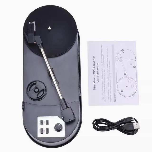 Alt view image 5 of 5 - 33/45 to vinyl record player, one-click conversion of vinyl to MP3 digital format for long-term preservation