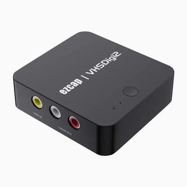 Main image of ezcap181 AV recording box enables one-click transcription of VHS tapes to MP4 CVBS analog video recording box