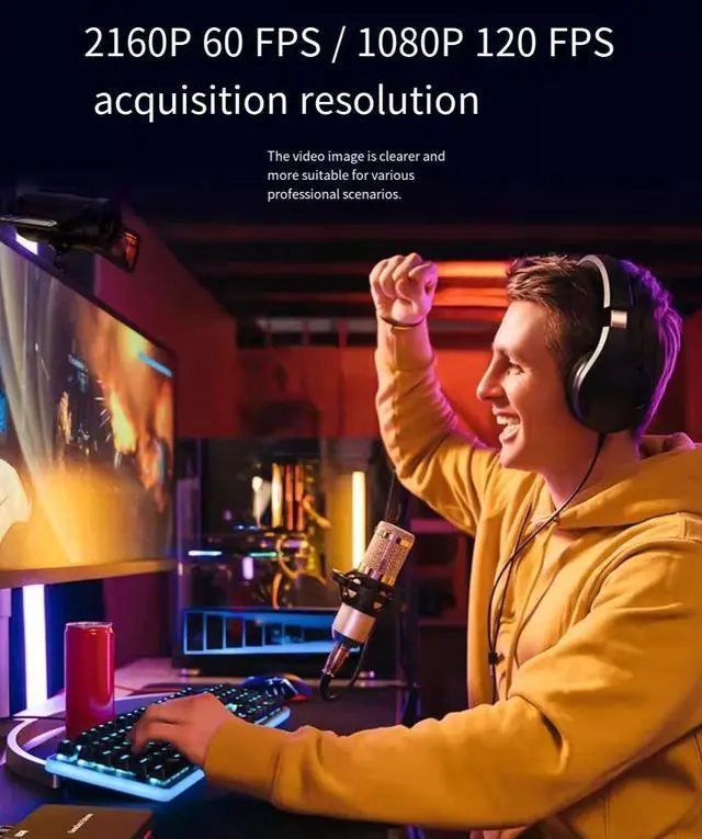 Alt view image 5 of 7 - ezcap360 True 4K60 live streaming capture card is suitable for ps5/xbox console games, Ipad cameras, single-lens reflex cameras, and live streaming of conferences