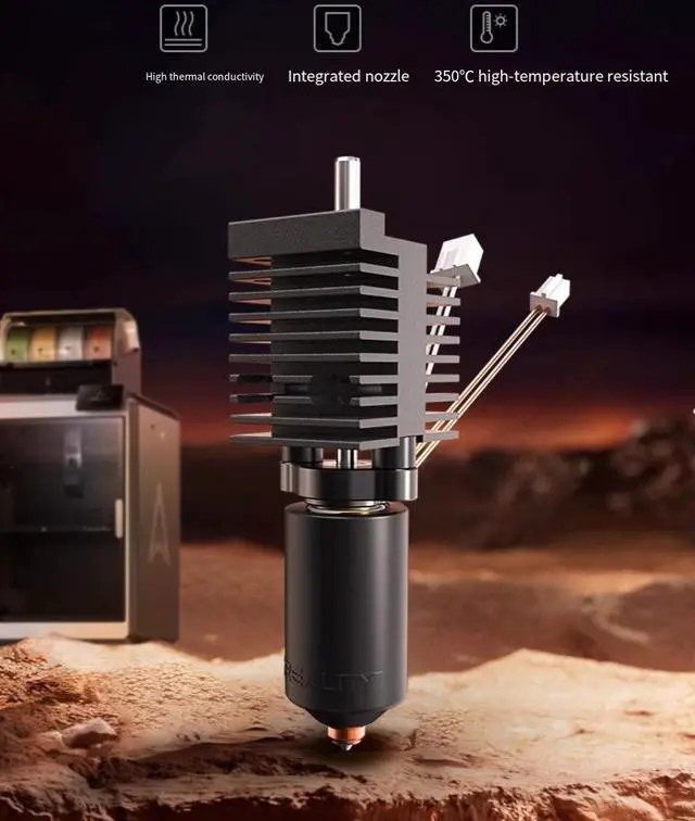 Alt view image 5 of 7 - The original K2Plus ceramic nozzle kit from Creality 3D is a complete set of high-temperature heating nozzle kits