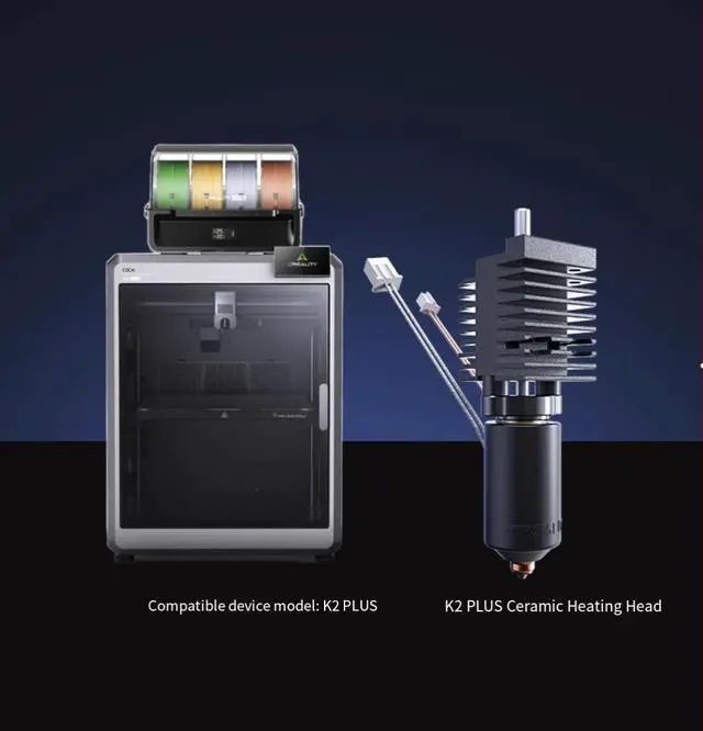 Alt view image 7 of 7 - The original K2Plus ceramic nozzle kit from Creality 3D is a complete set of high-temperature heating nozzle kits