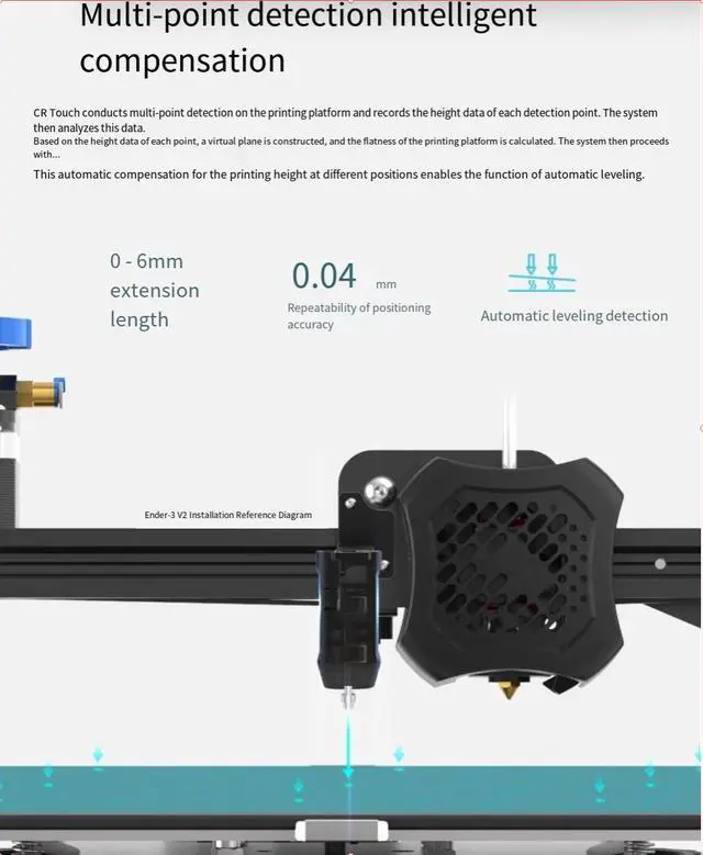 Alt view image 6 of 7 - Creality 3D CRTOUCH Automatic Leveling Sensor Universal original factory parts 3D printer automatic Leveling Kit without bracket