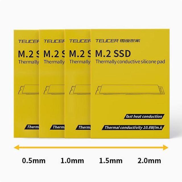 Alt view image 3 of 7 - M.2 Silicone grease pad thermal pad Solid State Drive SSD heat sink Silicone pad Thermal pad m2 heat pad 70*22*0.5mm (Thermal conductivity: 10.8W/M.K-M2 2280 Special)