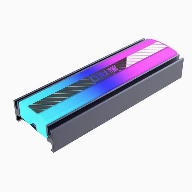 Alt view image 2 of 7 - TEUCER M.2 hard drive cooler ARGB Colorful M2 solid-state SSD2280 heat sink vest Aluminum nvme armor