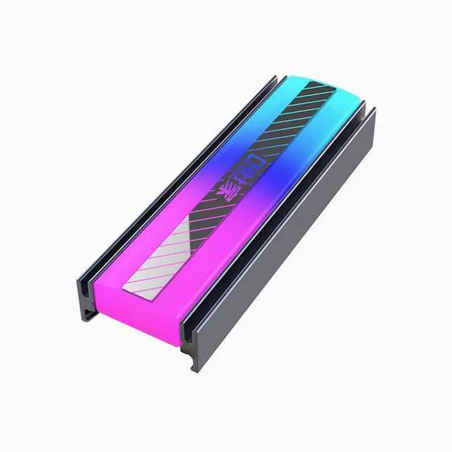 Alt view image 3 of 7 - TEUCER M.2 hard drive cooler ARGB Colorful M2 solid-state SSD2280 heat sink vest Aluminum nvme armor