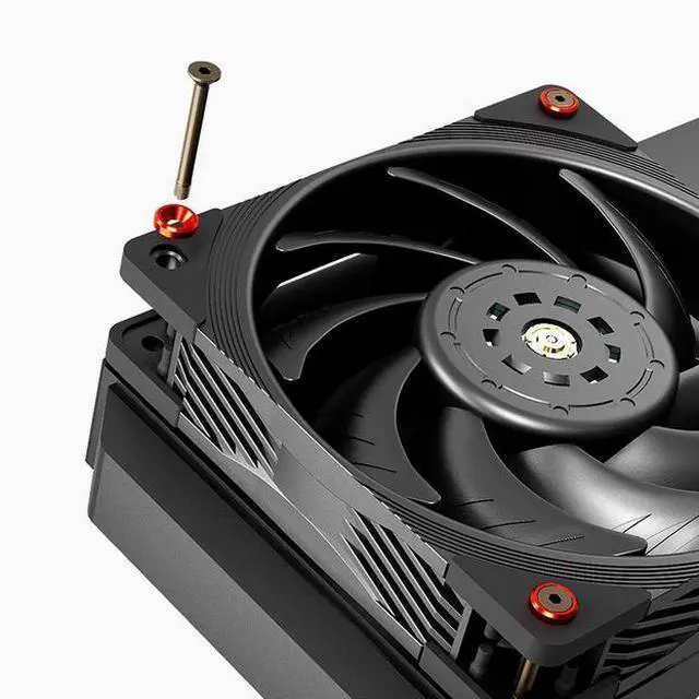 Alt view image 5 of 6 - Water-cooled exhaust fan clamp hamburger long screw 4 pack computer case power position white fixed screw thread 3.4MM