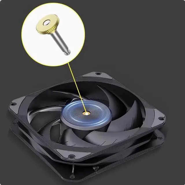 Alt view image 2 of 6 - TEUCER T20 silent fan 12CM temperature control speed regulation PWM high-speed desktop computer case fan 1PACK