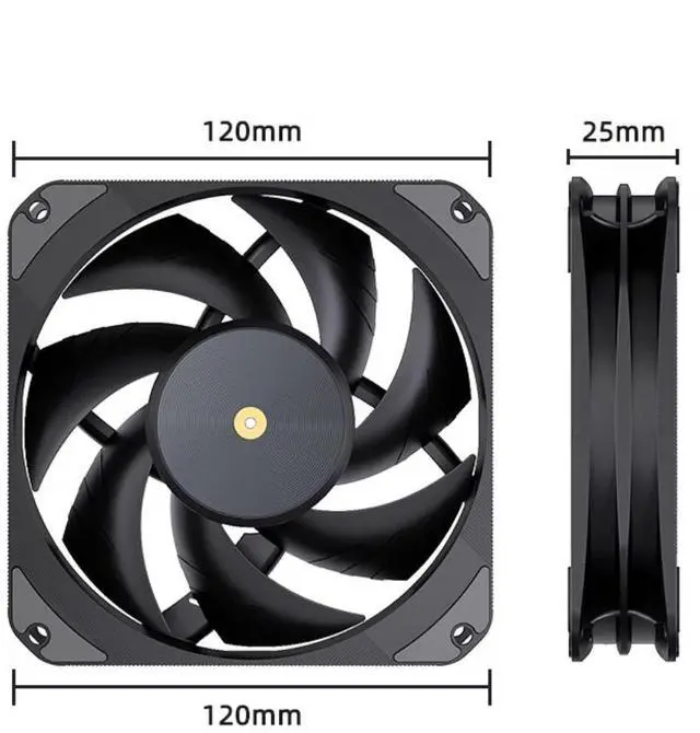 Alt view image 6 of 6 - TEUCER T20 silent fan 12CM temperature control speed regulation PWM high-speed desktop computer case fan 1PACK