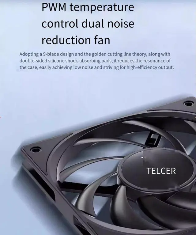 Alt view image 5 of 7 - TEUCER 12015 ultra-thin 15MM thick high-air volume desktop computer 12CM case cooling fan cpu cooler fan