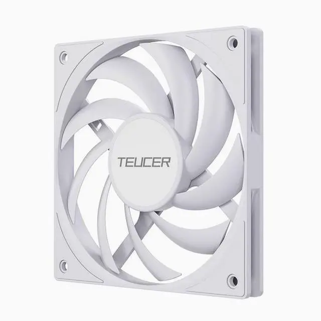 Main image of TEUCER 12015 ultra-thin 15MM thick high-air volume desktop computer 12CM case cooling fan cpu cooler fan White