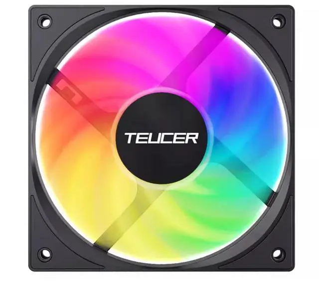 Main image of TEUCER 12015 ARGB ultra-thin 15MM thick high-air volume desktop computer 12CM case cooling fan cpu cooler fan