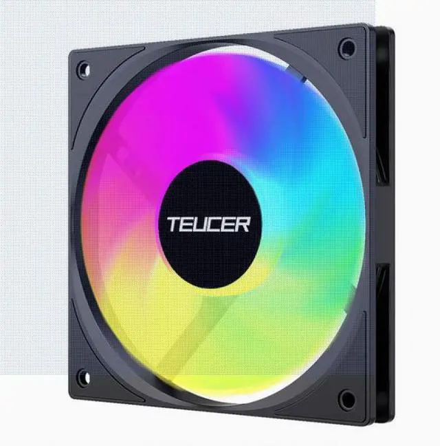 Alt view image 2 of 6 - TEUCER 12015 ARGB ultra-thin 15MM thick high-air volume desktop computer 12CM case cooling fan cpu cooler fan