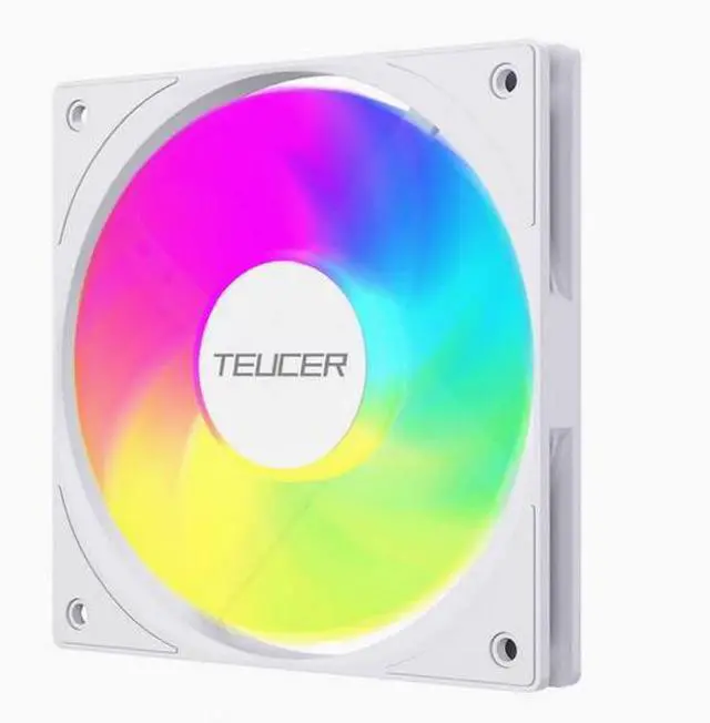 Alt view image 2 of 6 - TEUCER 12015 ARGB ultra-thin 15MM thick high-air volume desktop computer 12CM case cooling fan cpu cooler fan White