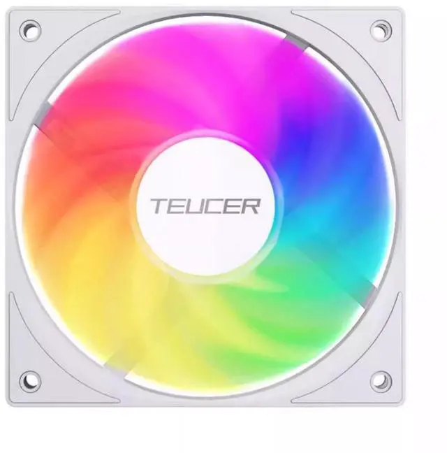 Main image of TEUCER 12015 ARGB ultra-thin 15MM thick high-air volume desktop computer 12CM case cooling fan cpu cooler fan White