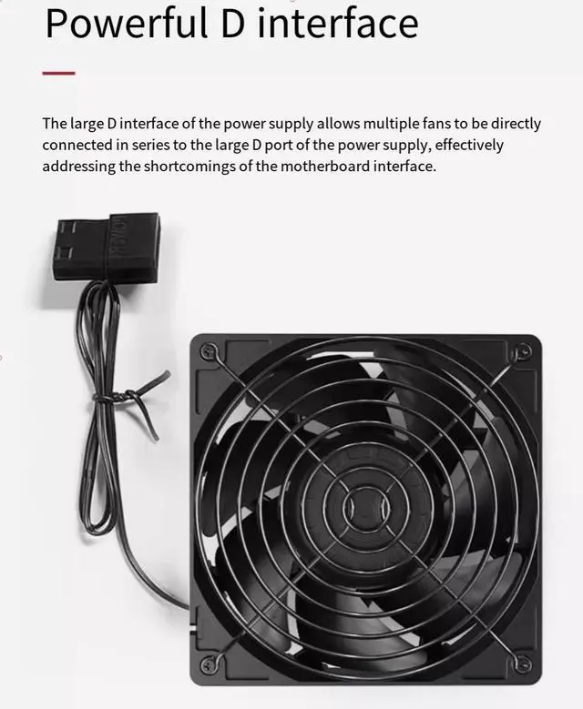 Alt view image 6 of 7 - Computer case 3500 RPM violent fan cpu cooler 12CM large air volume cooling 12038 exhaust fan 12v