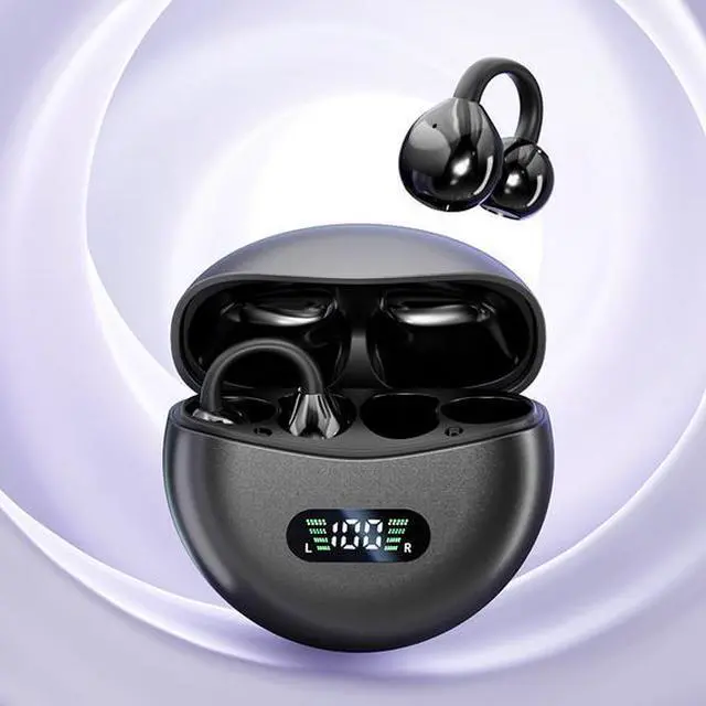 Main image of Bluetooth 5.4 spherical OWS open-ear clip-on Bluetooth headphones are cross-border wireless headphones Black