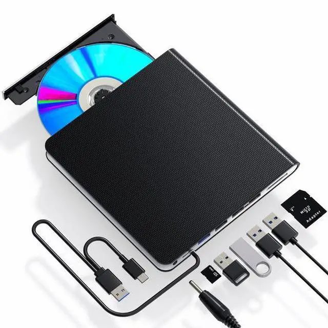Main image of 7-in-one multi-functional [Blu-ray BD-ROM] Read/play BD/DVD/CD/VCD full series discs, high-speed usb/ Type-C external dvd, notebook, portable computer, desktop optical drive