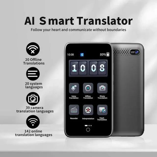 Alt view image 2 of 7 - 142 languages simultaneous interpretation, portable offline translator, photo translation