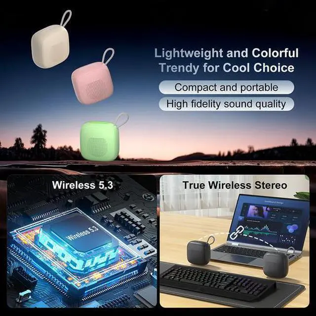 Alt view image 2 of 7 - Portable outdoor wireless Bluetooth mini speaker for office use, with high volume, high sound quality, long battery life and water resistance