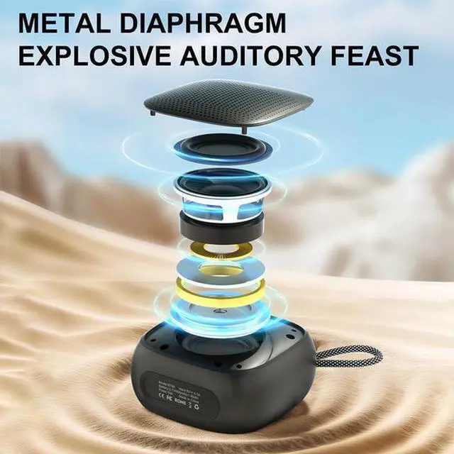 Alt view image 3 of 7 - Portable outdoor wireless Bluetooth mini speaker for office use, with high volume, high sound quality, long battery life and water resistance