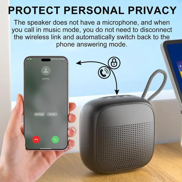 Alt view image 5 of 7 - Portable outdoor wireless Bluetooth mini speaker for office use, with high volume, high sound quality, long battery life and water resistance