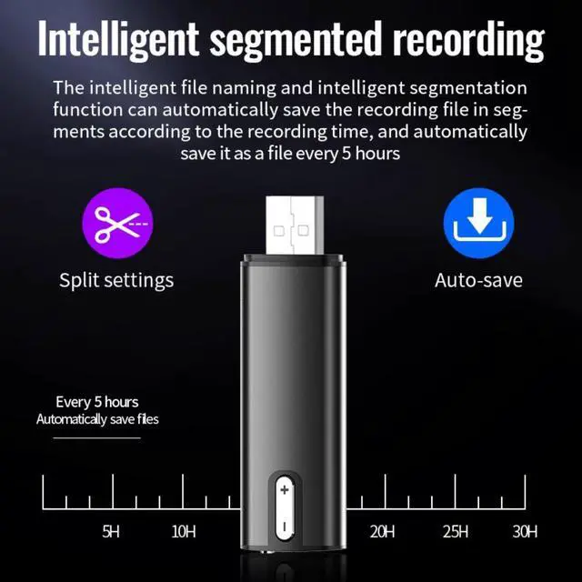 Alt view image 6 of 7 - Conference learning recorder mp3ai intelligent professional high-definition noise-reducing voice-controlled voice recorder