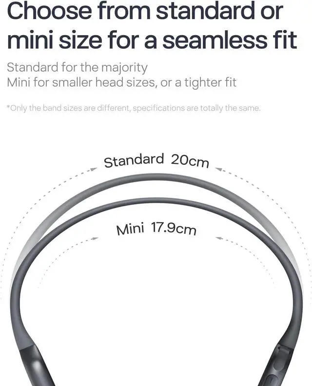 Alt view image 6 of 7 - SHOKZ New OpenRun Pro 2 Mini- Open-Ear, Bone Conduction Sport Headphones - with Reflective Strip - Sweat Resistant, Workout Headphones - Secure, Wireless, Comfortable Fit-Deep Bass and Smart Mic App