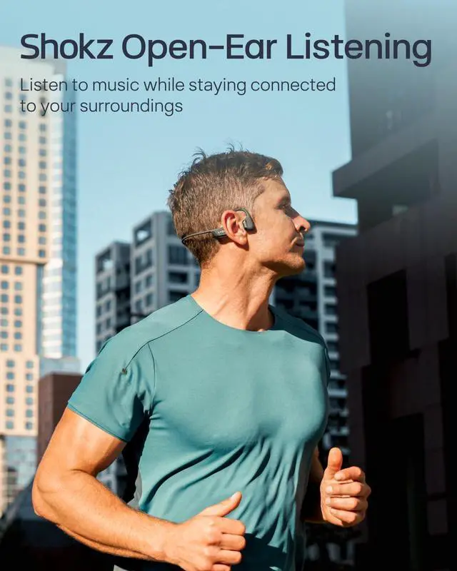 Alt view image 5 of 7 - SHOKZ New OpenRun Pro 2 Mini- Open-Ear, Bone Conduction Sport Headphones - with Reflective Strip - Sweat Resistant, Workout Headphones - Secure, Wireless, Comfortable Fit-Deep Bass and Smart Mic App