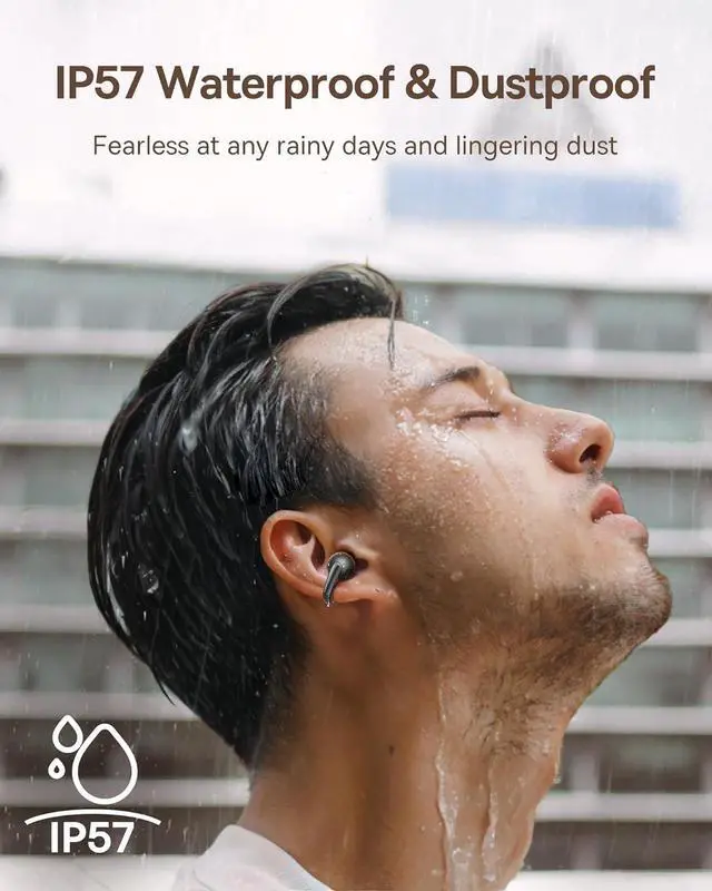 Alt view image 5 of 7 - Baseus Bowie MC1 Open Ear Clip-On Earbuds, Adaptive Comfort with Anti-Drop Design, Impactful Sound with Adaptive Bass Boost, Adaptive Noise Cancelling Calls, IP57 Waterproof, 40H Playtime, Lightweight