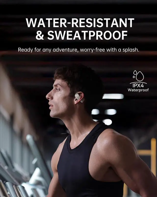 Alt view image 7 of 7 - Baseus Open-Ear Headphones, Hi-Res Wireless Audio with LDAC, Rich Bass, Comfortable Silicone Cushion Design, 60H Play, AI Clear Calls, Bluetooth 5.4, IPX4, Open-Ear Earbuds - Bowie MF1 White