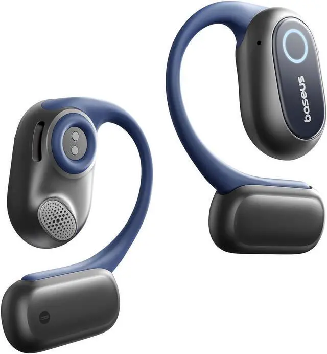 Main image of Baseus Open-Ear Headphones, Hi-Res Wireless Audio with LDAC, Rich Bass, Comfortable Silicone Cushion Design, 60H Play, AI Clear Calls, Bluetooth 5.4, IPX4, Open-Ear Earbuds - Bowie MF1 Black