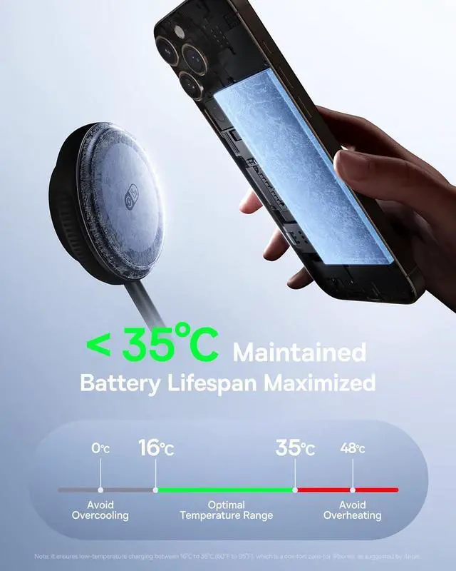 Alt view image 2 of 7 - Baseus 3 in 1 Wireless Charger Stand, Qi2 Certified 15W Cooling Magnetic Charging Station, MagSafe-Compatible iPhone Charger for iPhone16/15, Apple Watch, AirPods - 45W Adapter Included