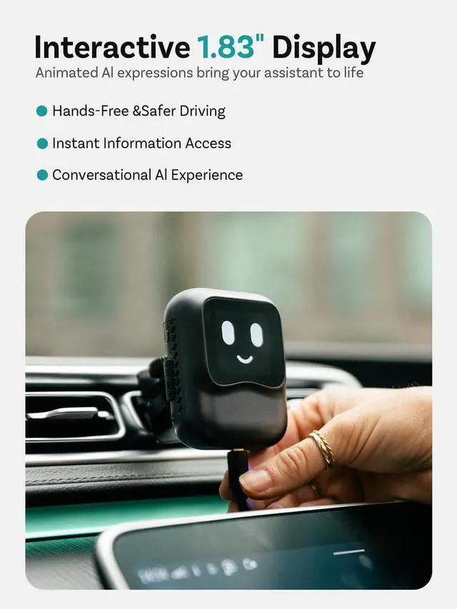 Alt view image 7 of 7 - NANO(ottocast) The wireless smart voice carplay box features a 7-inch screen and 128GB of internal memory, and is compatible with the original car's built-in carplay
