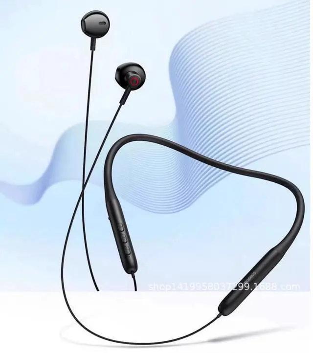 Main image of Baseus P1 Bluetooth headphones, sports neckband style, specifically designed for running with wireless noise cancellation and long battery life, neckband style Black