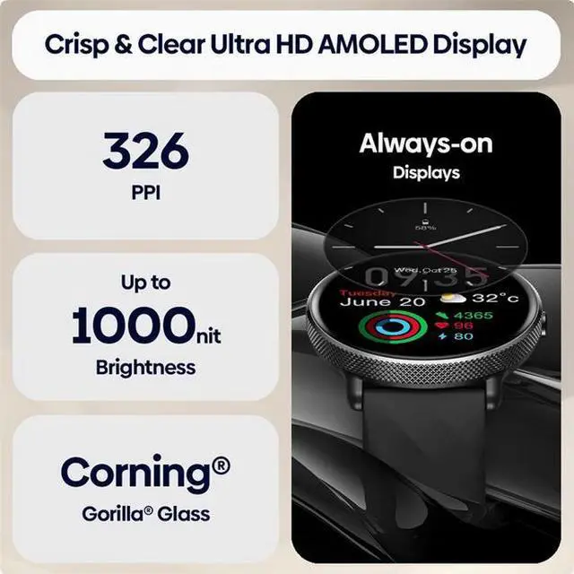 Alt view image 3 of 7 - Zeblaze GTR 3 Pro Fitness Wellness SmartWatch AMOLED Display  Starlight Silver