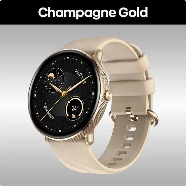 Main image of Zeblaze GTR 3 Pro Fitness Wellness SmartWatch AMOLED Display Champagne Gold