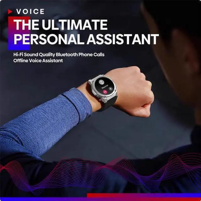 Alt view image 6 of 7 - Zeblaze Global Version Smart Watch 1.43Display Bluetooth Phone Calls Silverw