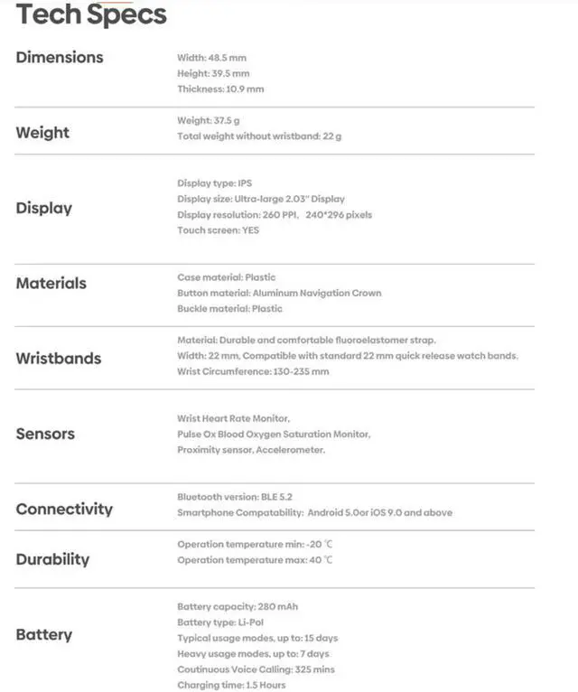 Alt view image 7 of 7 - Zeblaze Global Version Voice Calling Smart watch 2.03inch HD Display Jet Black