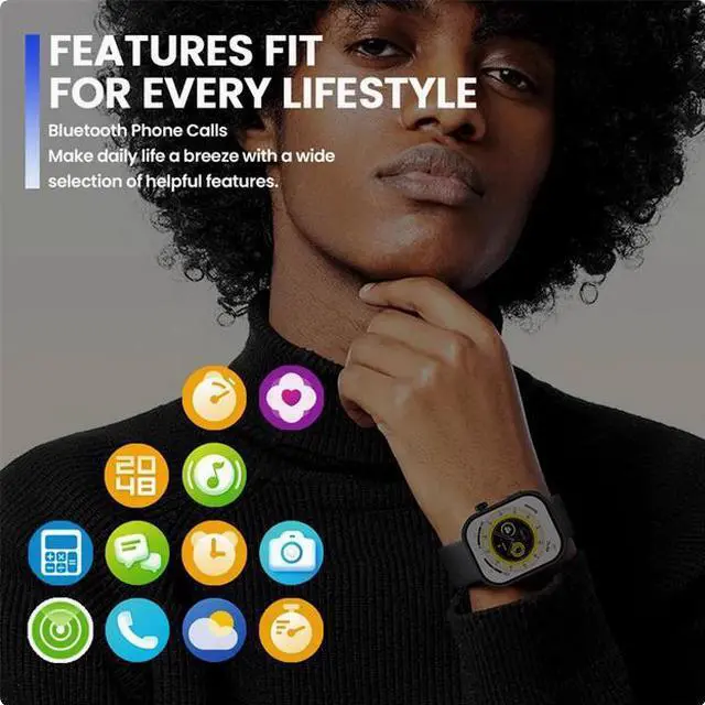 Alt view image 5 of 7 - Zeblaze Global Version Voice Calling Smart watch 2.03inch HD Display  Rose Pink