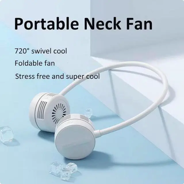 Alt view image 5 of 7 - JISULIFE Portable Neck Fan 360°Adjustable Bladeless Neck  Space Grey 720° rotating blower  Four wind speeds  Skin-friendly and lightweight 1800mAh