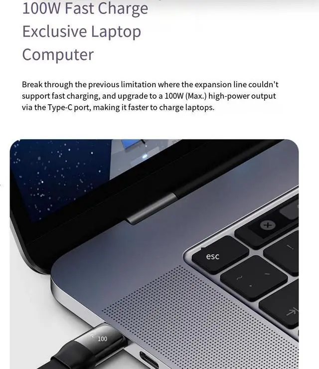 Alt view image 5 of 7 - Baseus 66W 3-in-1 fast charging cable with retractable USB to lighting + Android micro+ Type-C suitable for iPhone Android various models of laptop tablets Black 1.1m